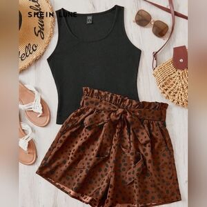 Brown Polka Dot Women's Shorts